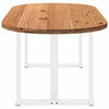 Eettafel Ovaal Massief Eikenhout Lichtbruin
