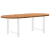 Eettafel Ovaal Massief Eikenhout Lichtbruin