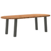 Eettafel Ovaal Massief Eikenhout Lichtbruin