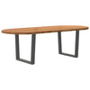Eettafel Ovaal Massief Eikenhout Lichtbruin