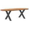 Eettafel Ovaal Massief Eikenhout Lichtbruin