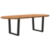 Eettafel Ovaal Massief Eikenhout Lichtbruin