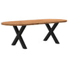 Eettafel Ovaal Massief Eikenhout Lichtbruin