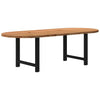 Eettafel Ovaal Massief Eikenhout Lichtbruin