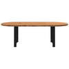 Eettafel Ovaal Massief Eikenhout Lichtbruin