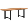 Eettafel Ovaal Massief Eikenhout Lichtbruin