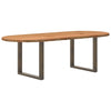 Eettafel Ovaal Massief Eikenhout Lichtbruin