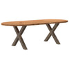Eettafel Ovaal Massief Eikenhout Lichtbruin
