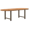 Eettafel Ovaal Massief Eikenhout Lichtbruin
