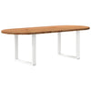 Eettafel Ovaal Massief Eikenhout Lichtbruin