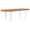 Eettafel Ovaal Massief Eikenhout Lichtbruin