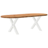 Eettafel Ovaal Massief Eikenhout Lichtbruin