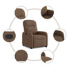 Fauteuil Verstelbaar Stof Bruin