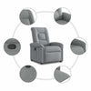 Fauteuil Verstelbaar Stof Lichtgrijs