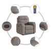 Massagestoel Verstelbaar Stof Taupe
