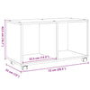 Rolkast 72X33X42,5 Cm Bewerkt Hout Ig
