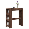 Bartafel Met Rekken 90X40X103,5 Cm Bewerkt Hout