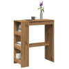 Bartafel Met Rekken 90X40X103,5 Cm Bewerkt Hout