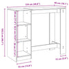Bartafel Met Schap 124X46X103,5 Cm Bewerkt Hout