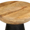 Bijzettafel Ø37X45 Cm Massief Mangohout