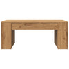 Salontafel 102X55X42 Cm Bewerkt Hout Artisanaal Eikenkleur
