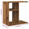 Bijzettafel 50X30X50 Cm Bewerkt Hout Kleurig