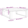 Salontafel 100X100X35 Cm Bewerkt Hout Oude Houtkleurig