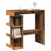 Bartafel Met Opbergrek 100X50X101,5 Cm Bewerkt Hout