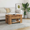 Salontafel 79X49X41 Cm Bewerkt Hout Artisanaal Eikenkleur