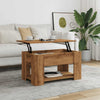Salontafel 79X49X41 Cm Bewerkt Hout Artisanaal Eikenkleur