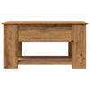Salontafel 79X49X41 Cm Bewerkt Hout Artisanaal Eikenkleur