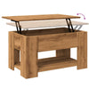 Salontafel 79X49X41 Cm Bewerkt Hout Artisanaal Eikenkleur