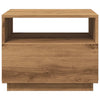 Salontafel Met Led-Verlichting 50X49X40 Cm Artisan Eikenkleurig