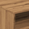 Salontafel Met Led-Verlichting 50X49X40 Cm Artisan Eikenkleurig