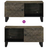 Salontafel 80X50X40 Cm Massief Mangohout Zwart
