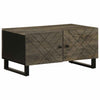 Salontafel 80X50X40 Cm Massief Mangohout Zwart
