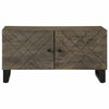 Salontafel 80X50X40 Cm Massief Mangohout Zwart