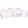 Salontafel 80X50X40 Cm Massief Mangohout Lichtgrijs