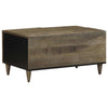 Salontafel 80X50X40 Cm Massief Mangohout Lichtgrijs