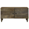 Salontafel 80X50X40 Cm Massief Mangohout Lichtgrijs