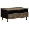 Salontafel 80X54X40 Cm Massief Mangohout Lichtgrijs