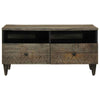 Salontafel 80X54X40 Cm Massief Mangohout Lichtgrijs