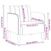 Fauteuil Met Armleuningen 54 Cm Fluweel