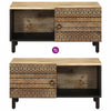 Salontafel 80X50X40 Cm Massief Ruw Mangohout Zwart