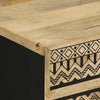 Nachtkastje 50X33X62 Cm Massief Ruw Mangohout Zwart