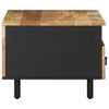 Salontafel 80X54X40 Cm Massief Ruw Mangohout Zwart Roze