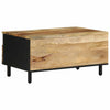 Salontafel 80X54X40 Cm Massief Ruw Mangohout Zwart Roze