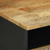 Salontafel 80X54X40 Cm Massief Ruw Mangohout Zwart Roze