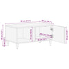 Salontafel 80X50X40 Cm Massief Mangohout