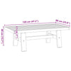 Salontafel Noain A-Vormige Poten 120X60X40 Cm Massief Hout